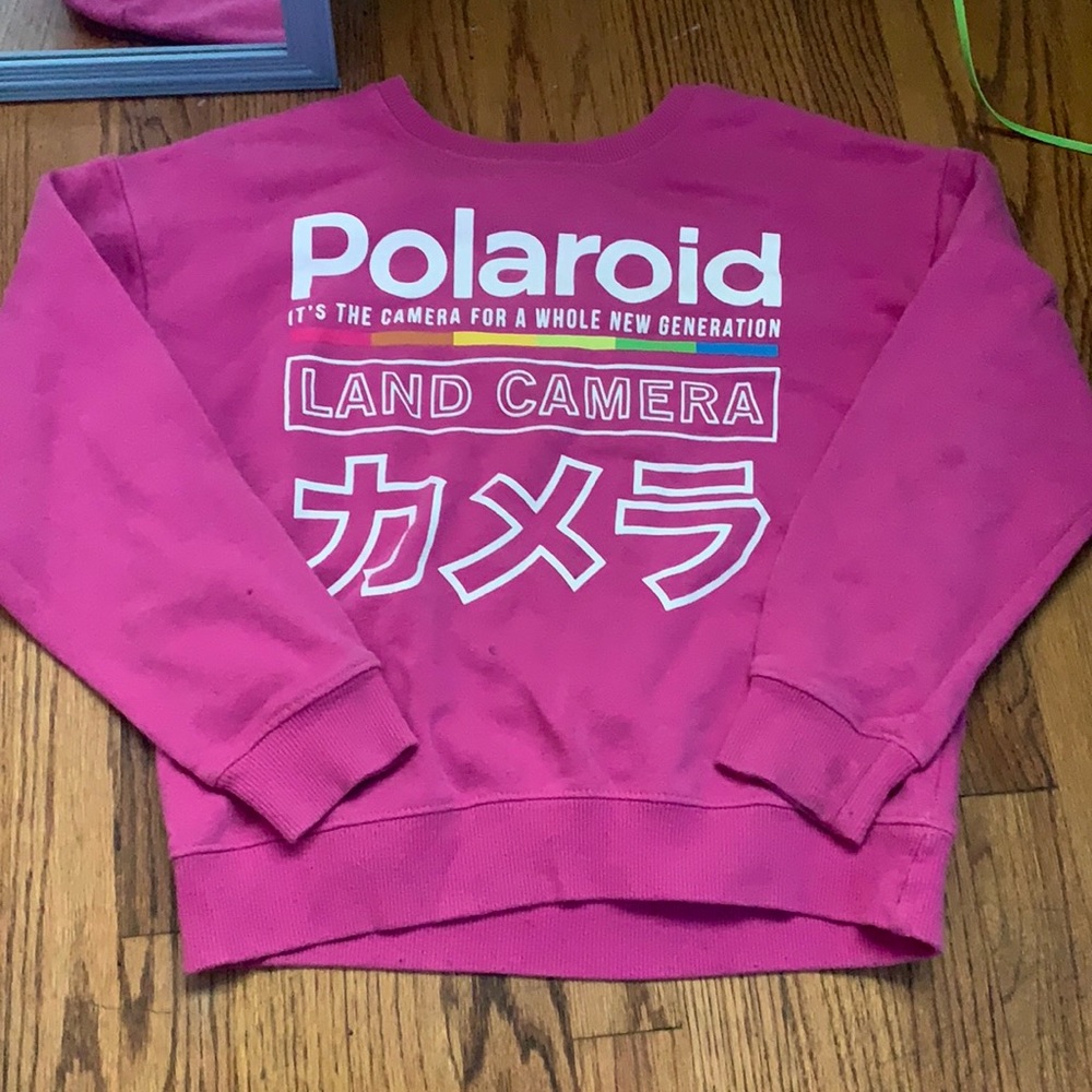 Pink Polaroid sweater